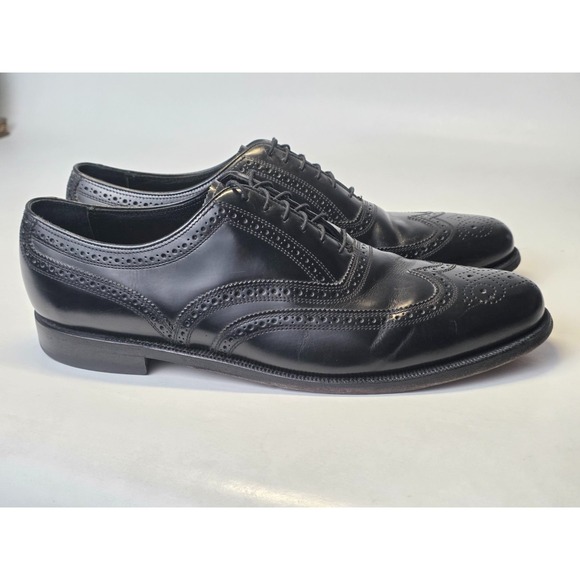 Florsheim Lexington Men's Shoes Size 12 D Black Leather Wingtip Dress 20381 - Picture 10 of 16